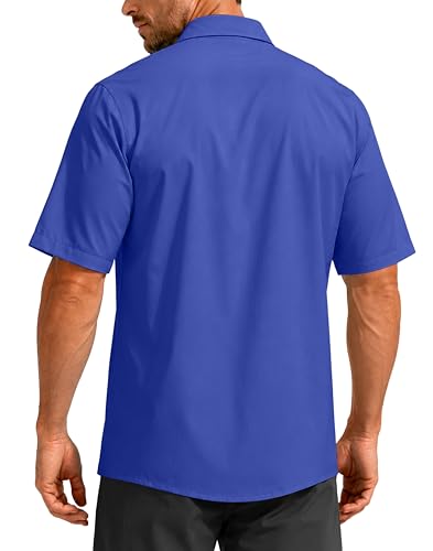 Image of G Gradual Men's Fishing Shirts with Zipper Pockets UPF 50+ Lightweight Cool Short Sleeve Button Down Shirts for Men Hiking