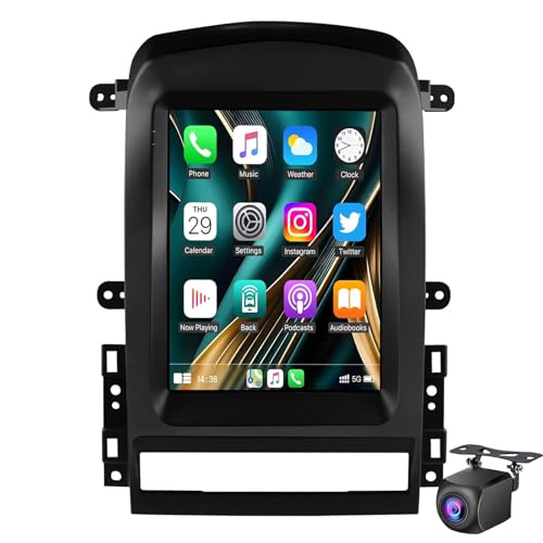 Estéreo inalámbrico para Coche con CarPlay y Android Auto Radio de 9,7 Pulgadas con Pantalla táctil para Chevrolet Captiva 2006-2012 con Bluetooth Reproductor Multimedia FM Mirror Link Entrada USB/