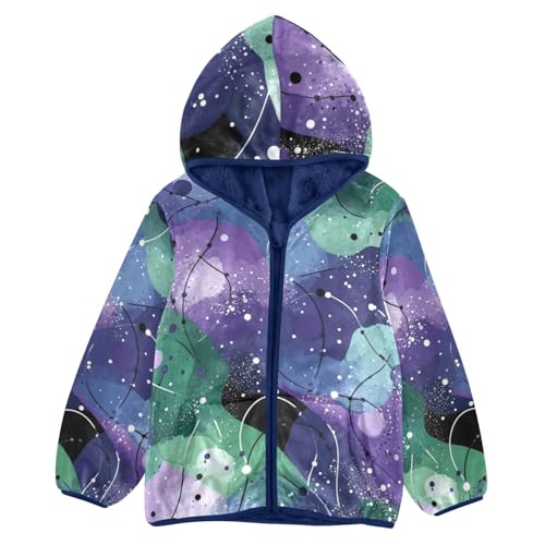 siphylline Chaqueta suave de invierno para niños pequeños, color morado verdoso, color azul marino, ropa de invierno 3T, Grano irregular de color morado verdoso, 7 años