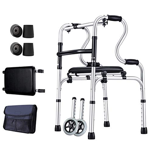 UWYTGF Rollator Walkers Walker,Foldable Seniors Walker with 2 Wheels,Outside Standard for Elderly,Handicapped & Disabled Users Walker