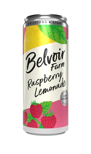 Belvoir Farm - Raspberry Lemonade, Delicious and Light, Real Fruity Taste, Crafted with Nature, Low in Sugar and Calories, Gluten Free, Suitable for Vegans & Vegetarians 4x330ml