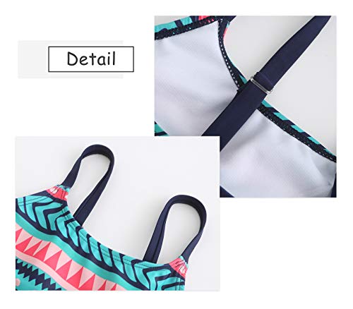 Girls Two Piece Swimsuits Tankini Bathing Suit with Boyshorts for Kids Swimwear Set3