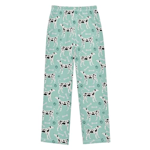 Boys' Pants Dalmatian Dogs Paws Light Blue Long Bottoms Jogger Pants Elastic Waist Trousers with Pockets S-XL