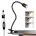 EXTRASTAR LED Leselampe, 360° Drehbar Flexible, Klemmlampe mit 3 Farbtemperaturen, Helligkeit Dimmbar, USB-Betrieb, Schreibtischlampe für Büro, Homeoffice, Nachtisch & Kinderzimmer, Schwarz