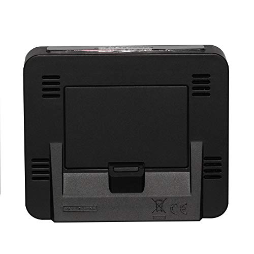 HITO 3.8" Digital Battery Atomic Alarm Clock Bedside Travel Auto Time Set Auto Night Light Date