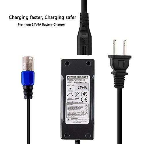 Abakoo New 24 Volt 4A 96W XLR Mobility Battery Charger for Jazzy Power Chair Go-Go Mobility Wheelchair Electric Pride Mobility Wheelchair Battery Charger mpv5 Auto XLR - Thumbnail 5