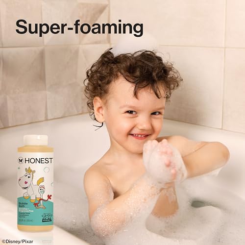 Image of The Honest Company Foaming Bubble Bath, Gentle on Skin, Dermatologist Tested, Tear Free, Hypoallergenic, Disney and Pixar's Toy Story, Sensitive Fragrance Free