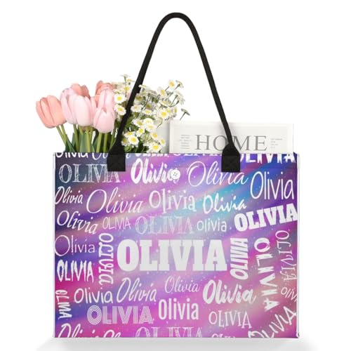 Personalized Women Tote Bag with Name, Customized Large Beach Shoulder Handbags Casual Bag for Travel Daily Work3