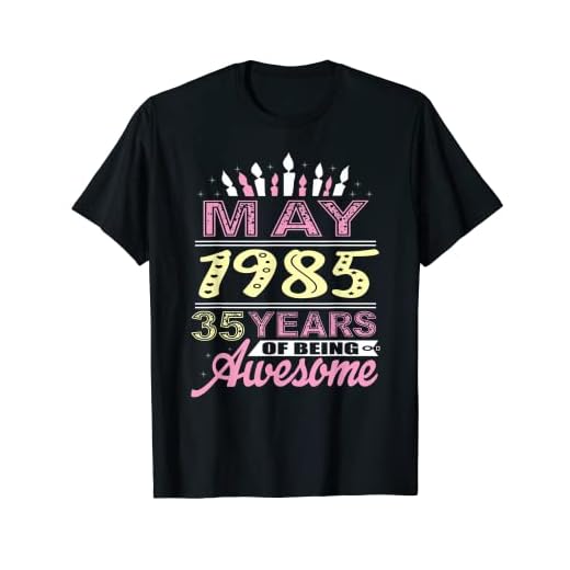 Mayo de 1985 35 años de edad regalo fiesta de vela 35 cumpleaños Camiseta