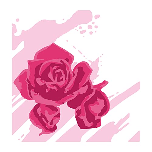 Plantillas Sizzix rosas acuarelas Olivia Rose 665266 juego de 4 capas para manualidades