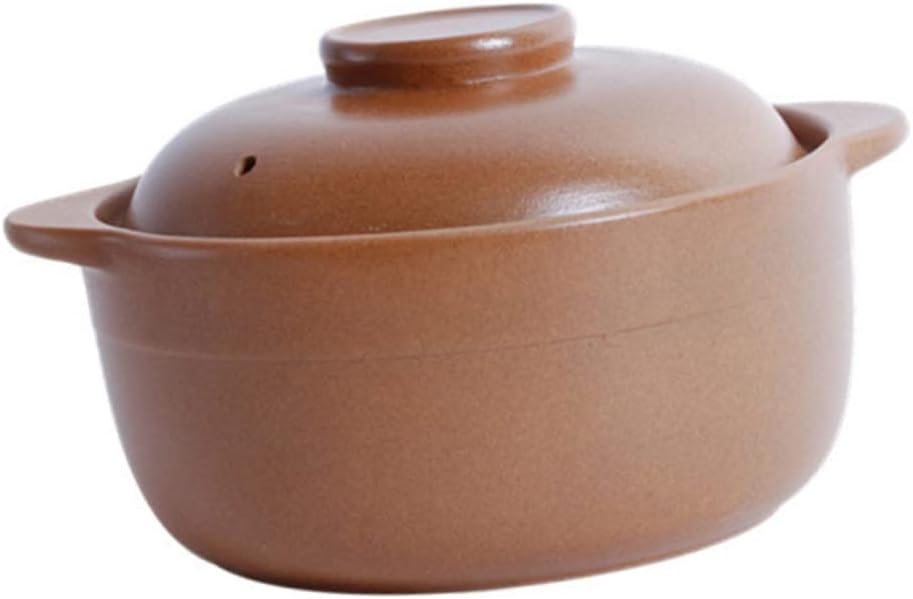 Alipis Ceramic Soup Pot Lid – 3.5 Quart Cooking Casserole for Stews Hot Pot and Rice Dishes – Sturdy Kitchen Cookware for Home Use
