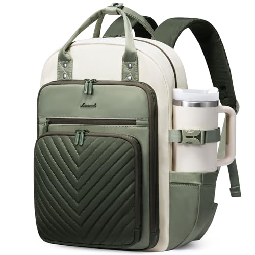 LOVEVOOK Laptop Backpack for Women, Water Resistant Travel Work Backpacks Purse Stylish Business Teacher Nurse Computer