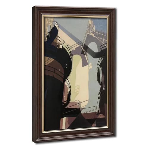 Poster Aerial Gyrations Charles Sheeler sur toile 61x91.4 cm avec cadre à suspendre