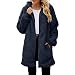 JYGNPC Fleecejacke Damen Teddyjacke Warm Elegant Kapuzenpullover Wintermantel Kuscheljacke Outdoor Mantel Herbstjacke Winterjacke Mit Taschen
