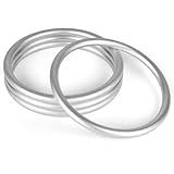 Accmor Baby Ring Sling Rings 2 Pairs, 3 in Diameter Aluminum Sling Ring 4 Pcs for Infant Wrap Carrier (Silver)