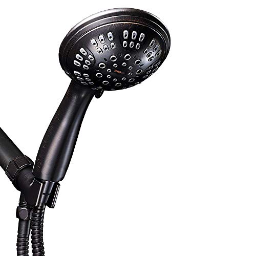 Best Cyber Monday 🔥 ShowerMaxx, Luxury Spa Series, 6 Spray Settings 4.5 inch Hand Held Shower Head, Long Stainless Steel Hose, MAXX-imize Your Shower with Showerhead in Oil Rubbed Bronze Finish
