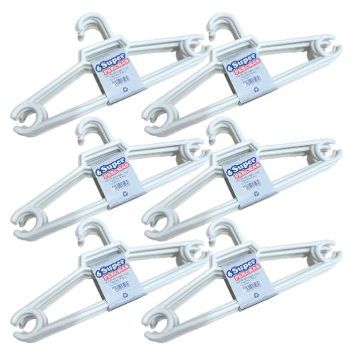 Lili Home Pack de 36 Perchas Gruesas Ø1 cm Blancas para Adultos 39 x 18 cm (36)