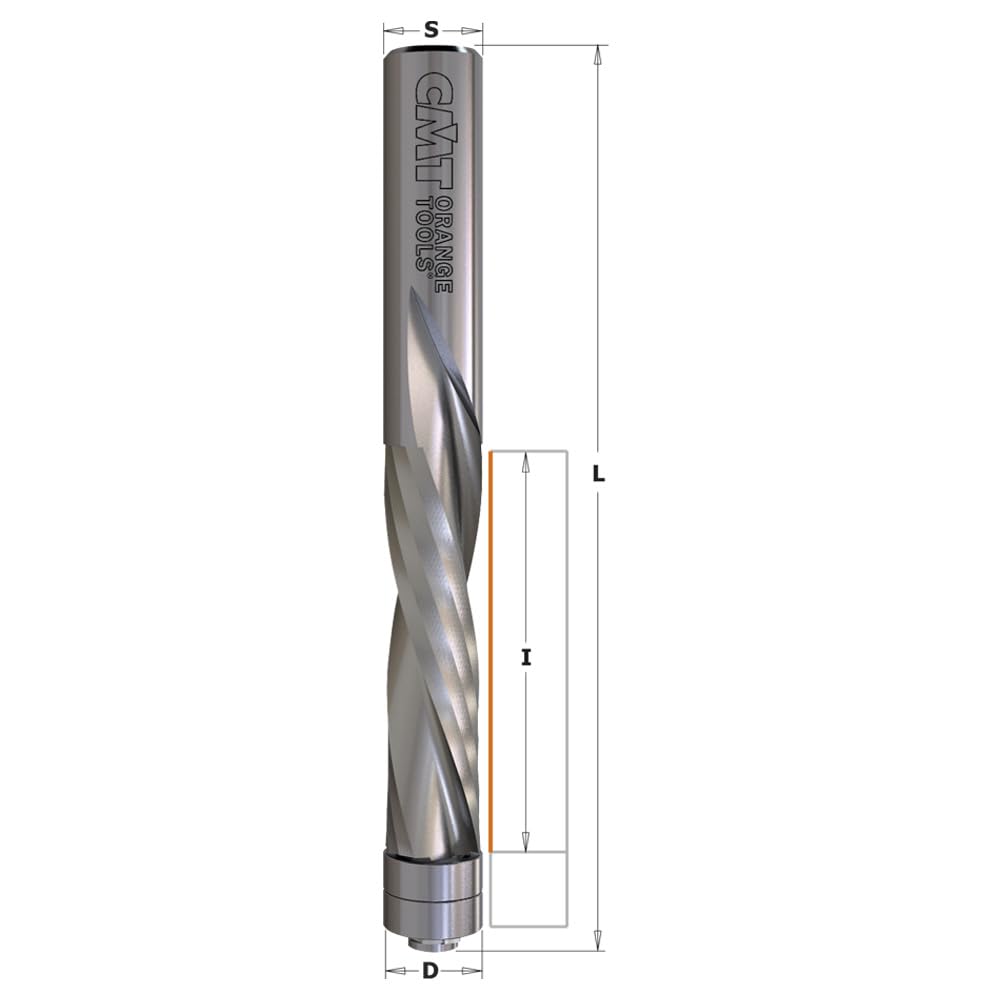 CMT ORANGE TOOLS 190.127.11B - FRESA HELICOIDAL Z2+2 C/RODAM. S=12 D12.7X41 HWM DX