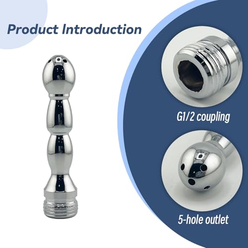 Image of Shower Enema Cleaner, Smooth Metal Shower Douche Nozzle Cleansing System for Men and Women Portable Cleaning