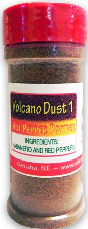 Volcano Dust 1 in a 3 Oz Bottle - Smoked Habanero and Red Pepper - Hot