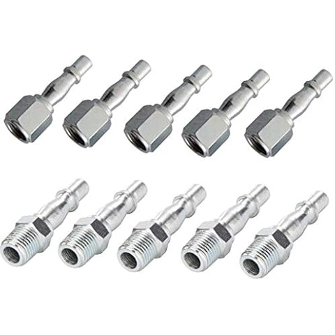 5 Male 5 Female Air Line Fittings Connectors Quick Release Hose Compressor Sets Cover