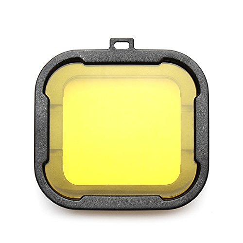 MASUNN Polariseur 3 Couleurs Plongée sous-Marine Filtre Lentille UV pour Gopro Hero 3 +-Jaune