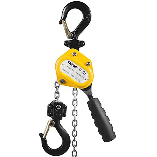 Mophorn 1100Lbs Manual Lever Chain Hoist, 1/2 Ton 10Ft G80 Mini Come Along Ratchet Puller Hoist With Hook For Warehouse Building Automotive Machinery #TOP7