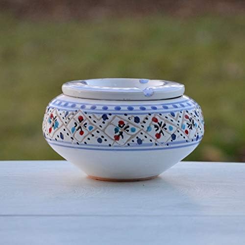 Marrakech Moroccan Smokeless Ashtray White Medium