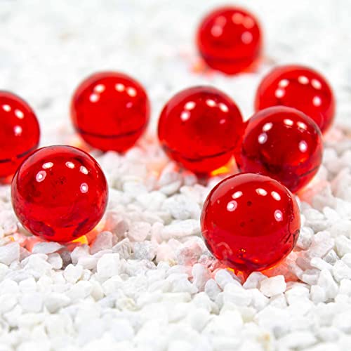 Steingrau Glasmurmeln 100g Crystal Rubinrot 16mm Durchmesser Cover