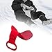 QSTDGVPW Snow Sled Snow Sledding with Handle Sand Sled Toboggan Sled for Boys Girls Kids Adults, Red