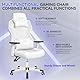 OneGame Video Gaming Stuhl, Atmungsaktiver Computer Racing Style Drehstuhl Verstellbare Rückenlehne Ergonomischer Gamer Desk Chair mit Lendenwirbelstütze, Weiß