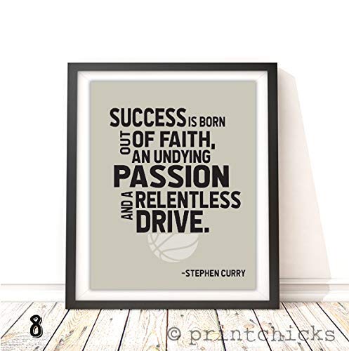 Inspirational Basketball Steph Curry Quote Print - Printchicks Wall Art Decor Posters For Team Gift #TOP7
