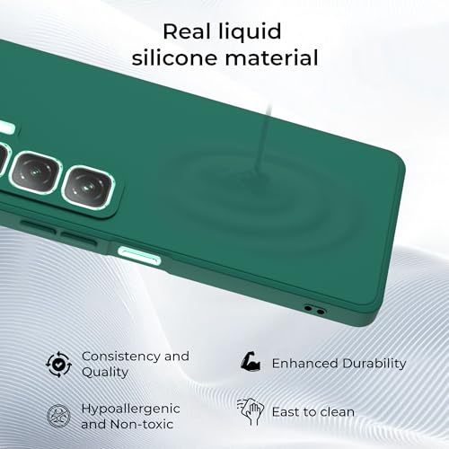 Image of A rtistque Back Cover Case for Infinix Hot 60 5G with Camera Protection | Shockproof TPU|Stylish Protective Design|Slim Fit|Ultra Matte| Back Cover - Green
