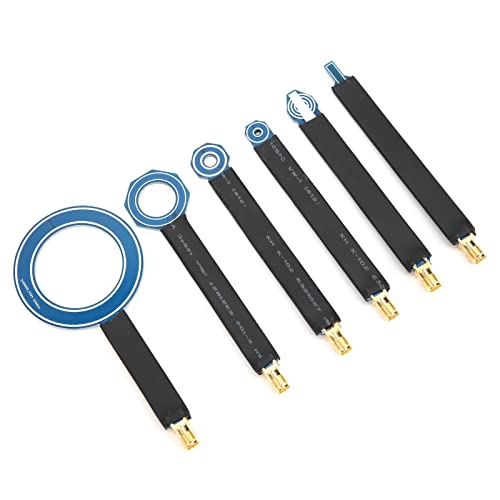 TIKATARER Sonda de Campo Magnético de Campo Cercano, 6 Antenas de Prueba de Radiación de Conducción EMI SMA, Sonda de Espesor de Cobre con 1,5 Oz, Ideal para Localizar Fuentes de Interferencia en