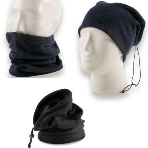 Casquette contre le vent et la pluie, collier en polaire avec cordon de fermeture, col noir, bonnet souple, longueur 30 XL, 25 cm, taille unique Cover