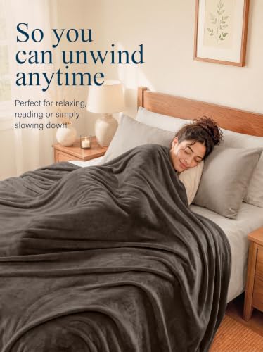Image of Utopia Bedding Ultra Soft Fleece Bed Blanket King Size Brown (90x102 Inch)
