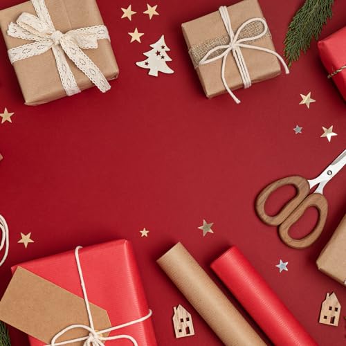 m-office Rolle Kraftpapier, recycelbare und biologisch abbaubare Rollen, ideal für Geburtstagsfeiern, Versand, Dekoration, m-office (1 x 25 m, kräftiges Grün)