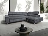 Flexibles Design für Ihr Wohnzimmer ➡️➡️: Das Ecksofa L-Form LONDON von COMFORTINO FURNITURE kombiniert Schlaffunktion, integrierten Bettkasten und einen hochwertigen Sofabezug. Dieses stilvolle Möbelstück passt sich perfekt in jede Ecke an und bietet vielseitige Einsatzmöglichkeiten – sei es als gemütliches Ecksofa mit Schlaffunktion oder als praktische Wohnlandschaft mit zusätzlichem Stauraum im Bettkasten