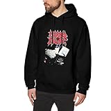 SHASHWAT Mens Morbid Music Angel Band Hoodie with Graphic Design Fashion Winter Fleece Long Sleeve Pullover Hoodie Hooded Sweatshirts for Men Teens Birthday Gift black XL