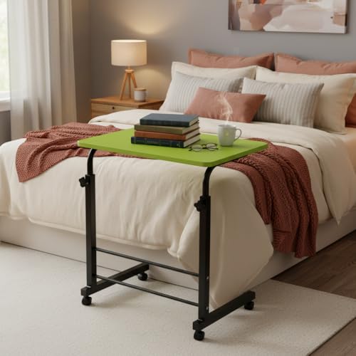 Image of TECHNOVIBES Foldable Study Table /Bed Table /Foldable and Portable Wooden /Writing Desk for Office /Home /School (Green with Black Leg)