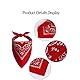 2 Stück Rote Bandanas, Damen Herren, 100% Baumwolle, Hochwertige Bandanas, Unisex-Schal, Krawatte, Stirnband, Haartuch, Paisley-Muster, Rot (55 x 55 cm)