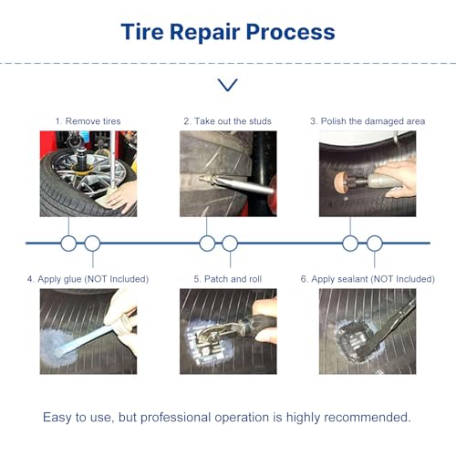 Image of Tire Repair Patch 58mm, 80 Pcs Natural Rubber Tube and Tire Patch Cold Patch, Round Universal Tyre Puncture Repair Patch, Multi-Purpose Tire Patch for Car Truck Motorcycle Automobile Bike Inner Tire