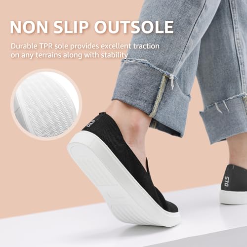 Image of STQ Slip on Shoes for Women Breathable Fashion Sneakers Comfortable Knit Casual Shoes