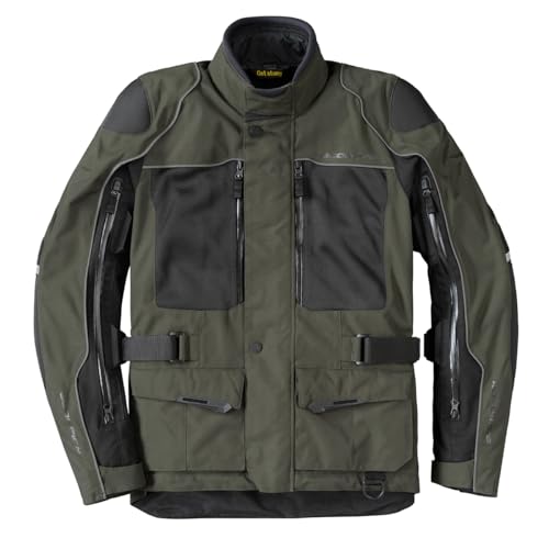ScorpionEXO Yosemite Men's All Season Water Resistant Windproof Textile Adventure Touring Motorcycle Jacket with CE-Rated Armor (Dark Olive - 3X-Large)