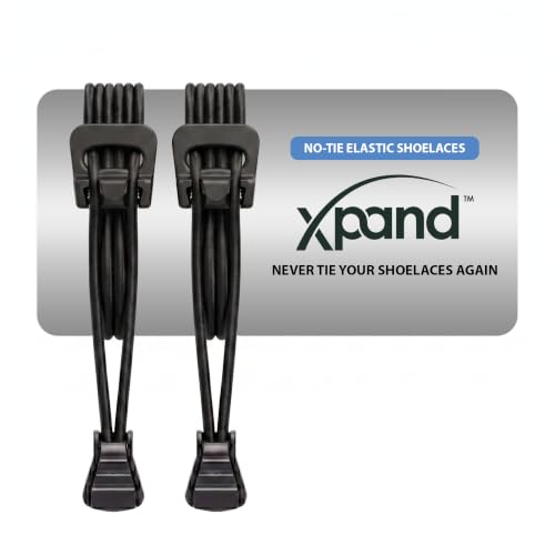 Image of Xpand Quick Release Round-Lacing No Tie Shoelaces System with Elastic Laces - One Size Fits All Adult and Kids Shoes