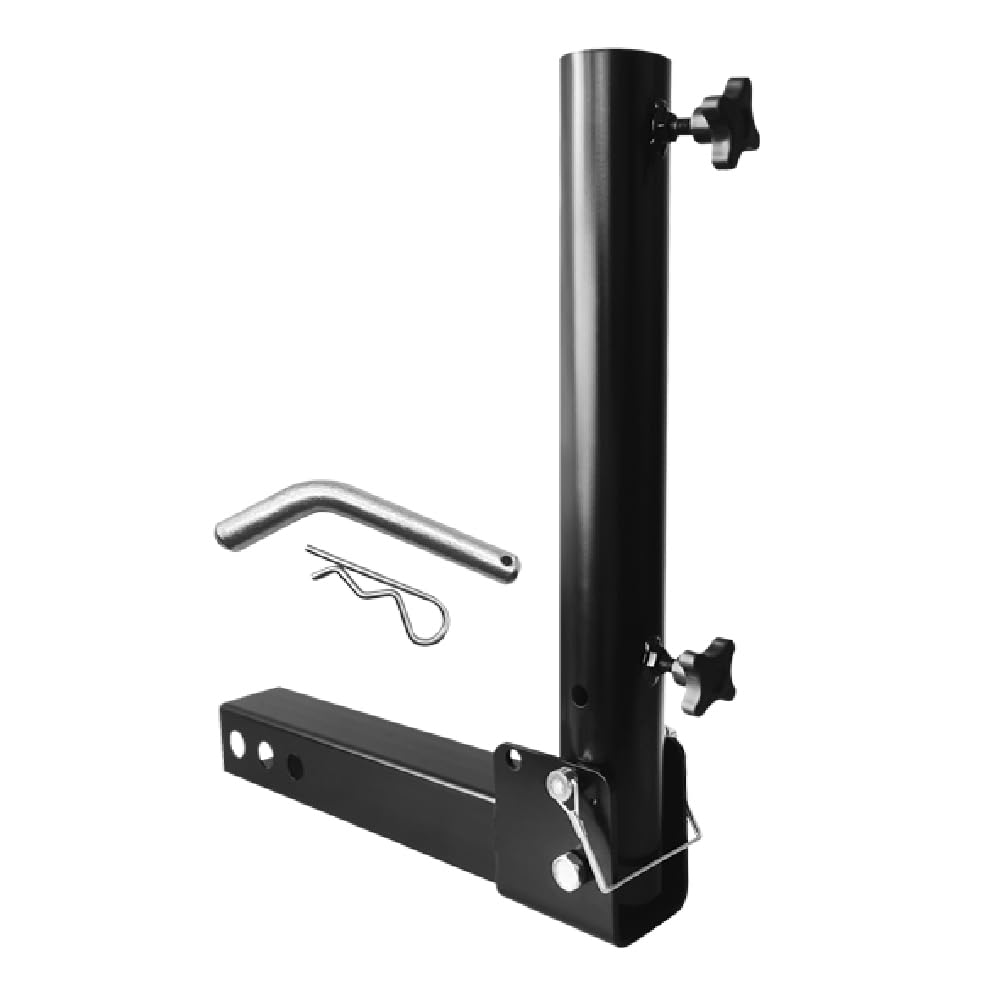 Support de Mât de Drapeau Réglable pour Support D'Attelage de Remorque, pour Véhicule avec Récepteur D'Attelage, pour SUV RV Pickup Car Truck Trailer