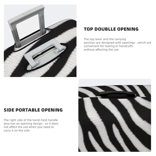 Black And White Zebra Print Elastic Travel Luggage Covers Dustproof Scratch-Resistant Suitcase Protector Fit 22-24 Inch3