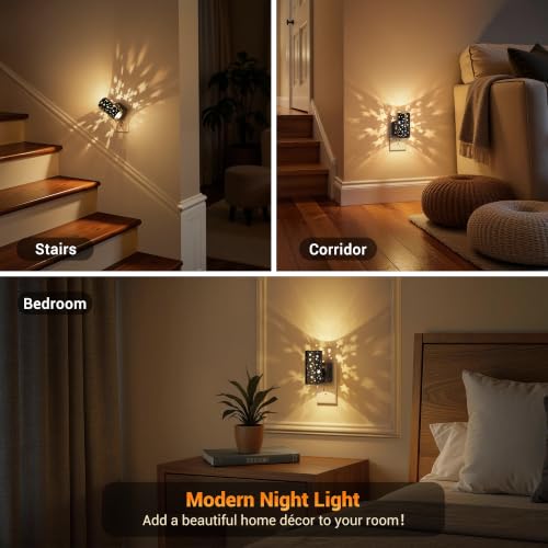 Image of JandCase Night lights Plug into Wall, 2 Pack Starlight Night Light for Kids