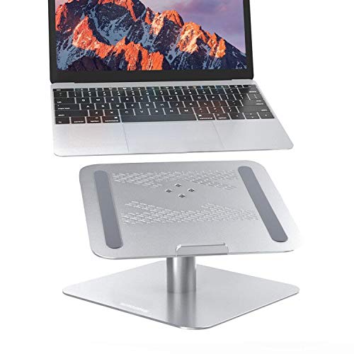 SurmountWay Laptop Computer Stand,Multi-Height 360°Rotation Notebook Stand Desktop Holder Compatible with MacBook Air Pro, Dell XPS, HP, ASUS, Lenovo More Laptop Notebooks (Silver)