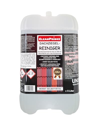 5 Liter Dachziegelreiniger | CP400190-5L | gegen Grünspan Ablagerungen Vogelkot Dachziegel-Reiniger Ziegeln Reinigungsmittel